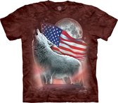 T-shirt Patriotic Lights Wolf 4XL