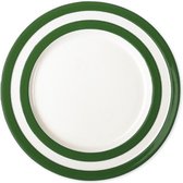 Cornishware Adder Green Lunch Plate - lunchbord - donkergroen strepen - handbeschilderd - klein dinerbord