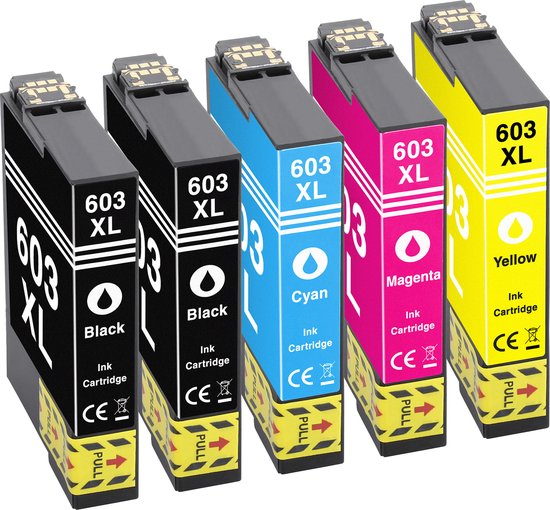 Tito-Express Epson 603 XL 5x inkt cartridge alternatief voor Epson 603XL XP 3200 XP 4200 XP 3205 XP 4205 Workforce WF 2930 WF 2935 WF 2910 WF 2950 - Tito-EXpress