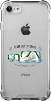 Mobiel Case iPhone SE 2022/2020 | iPhone 8/7 Telefoon Hoesje met doorzichtige rand Boho Bottle