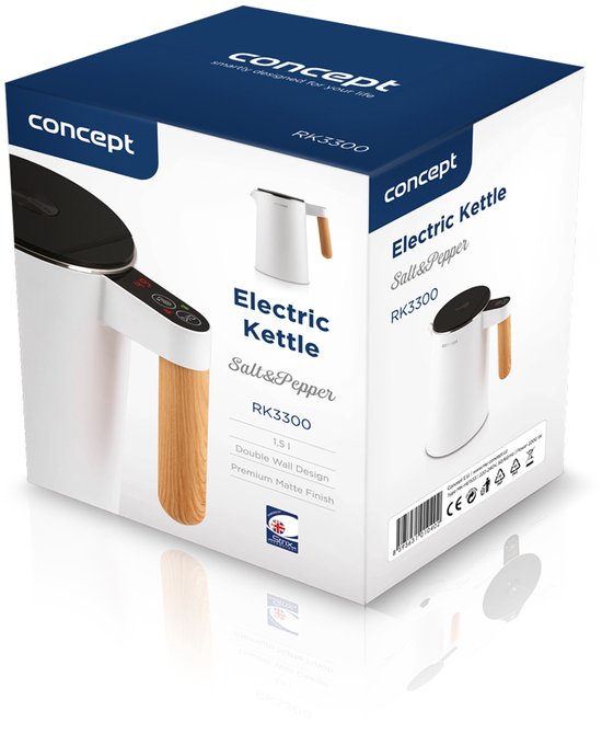 Concept RK3300 - Waterkoker - 1,5 L / 2200 W - Wit