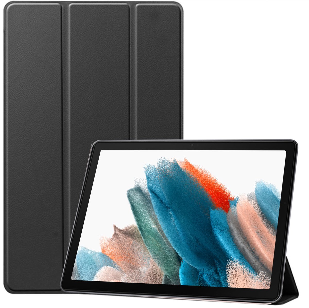 Geschikt voor Samsung Galaxy Tab A8 Hoes - Magnetische Flip Hoesje - Book Case Zwart