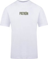 Patrón Wear - T-shirt - Oversized Brand T-shirt White/Green - Maat XXL