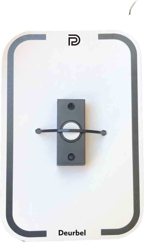 PD® - Deurbel Universeel - Zwarte deurbel met witte knop - Opbouw deurbel - 2 draads — afbeelding 3