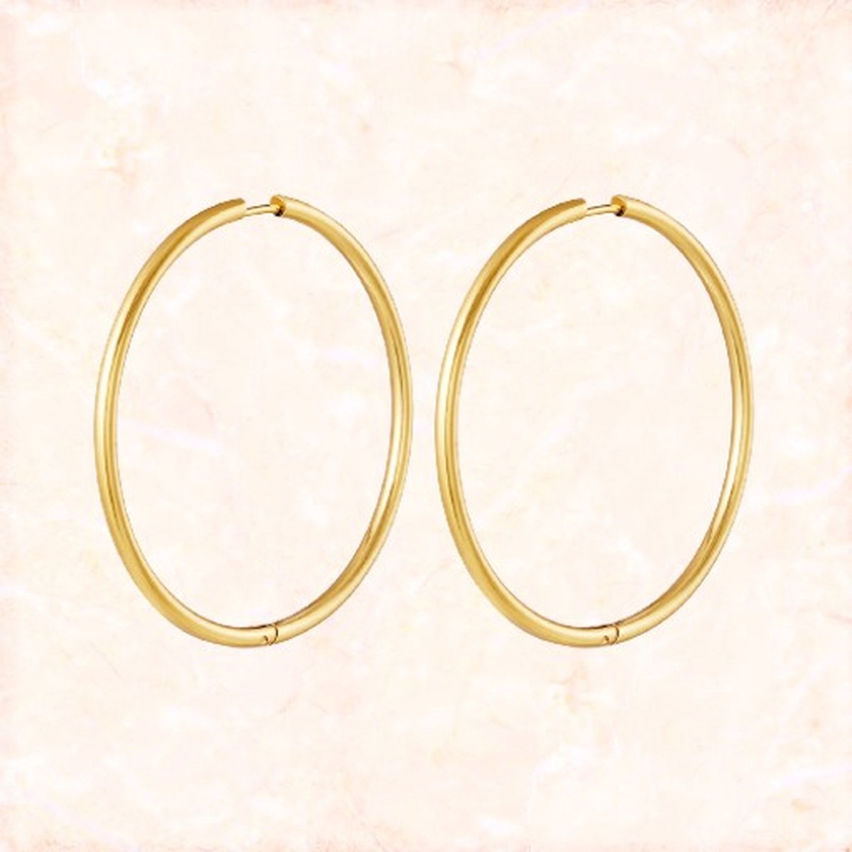 Jobo by Jet - Classics' earrings - Gouden classic oorbellen - Oorringen - Prachtige gouden ringen - Waterproef - Stainless steel - Unisex - Dames oorbellen