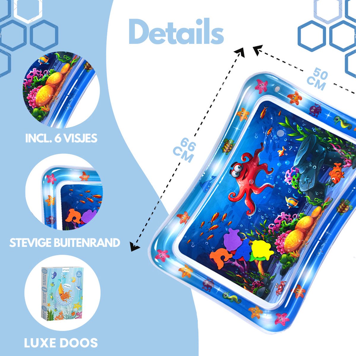 Spoused Waterspeelmat - Watermat - Speelmat baby - Speelkleed baby - Tummy Time - Luxe Geschenkdoos — afbeelding 4