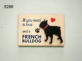 Magneet Love and a Franse Bulldog