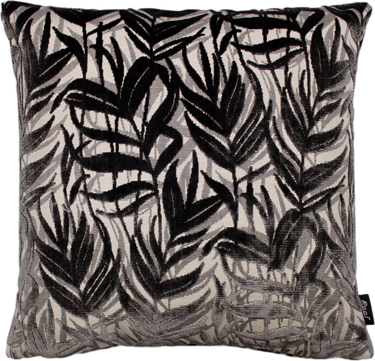 Raaf sierkussen-hoes Flora antraciet 50x50 cm Grijs