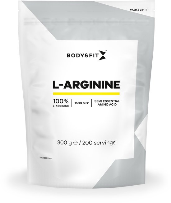 Body & Fit L-Arginine Poeder - Semi-Essentieel Aminozuur - 300 gram (200 doseringen)