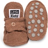 Little Riots - Babyslofjes - Fleece Stepper - Brownie - 12-18 Maanden (13cm) - Schoenmaat 20-21