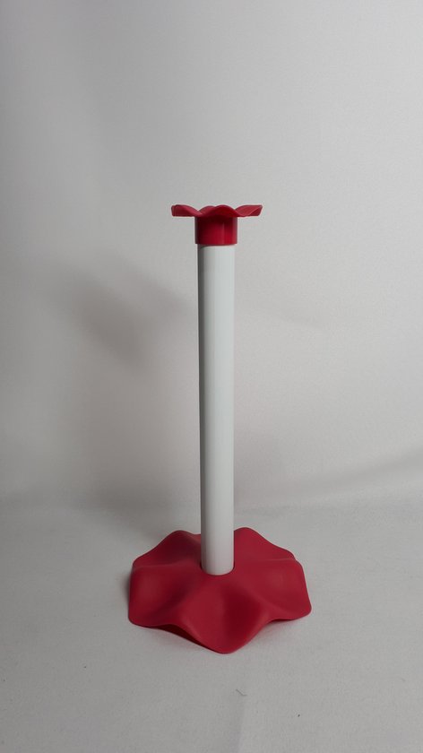 Keukenrolhouder - Fuchsia Roze en Wit - 29cm - Keuken Accessoires - Houder voor Keukenrol - Keuken Benodigdheden