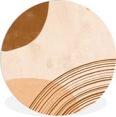 WallCircle - Wandcirkel ⌀ 30 - Boho - Pastel - Abstract - Ronde schilderijen woonkamer - Wandbord rond - Muurdecoratie cirkel - Kamer decoratie binnen - Wanddecoratie muurcirkel - Woonaccessoires