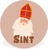WallCircle - Wandcirkel - Muurcirkel Binnen - Chocolade - Sinterklaas - Sint - Kinderen - Jongens - Meisjes - Kind - 90x90 cm - Wanddecoratie - Ronde Schilderijen