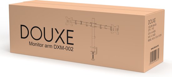 Douxe DXM2 - Dubbele Monitor arm - Monitor Beugel voor 13-27 Inch - draai- en kantelbare en zwenkbaar - zwart' - Douxe