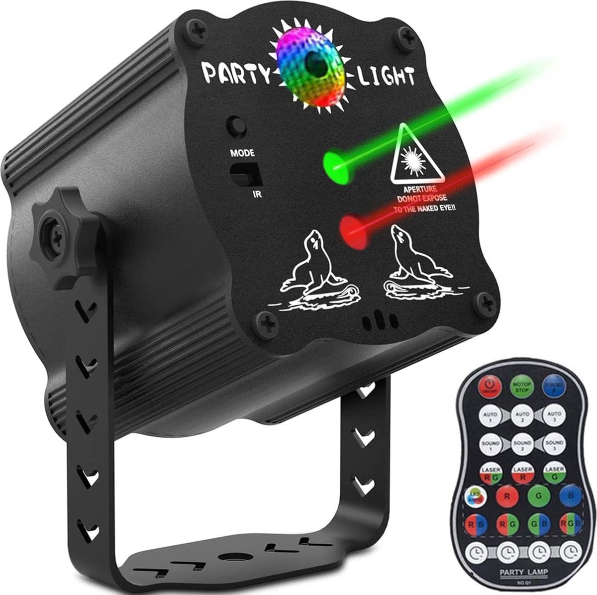 Lampe de Scène 3 en 1 RGB+UV+RG LED Dj Lumière de fête avec