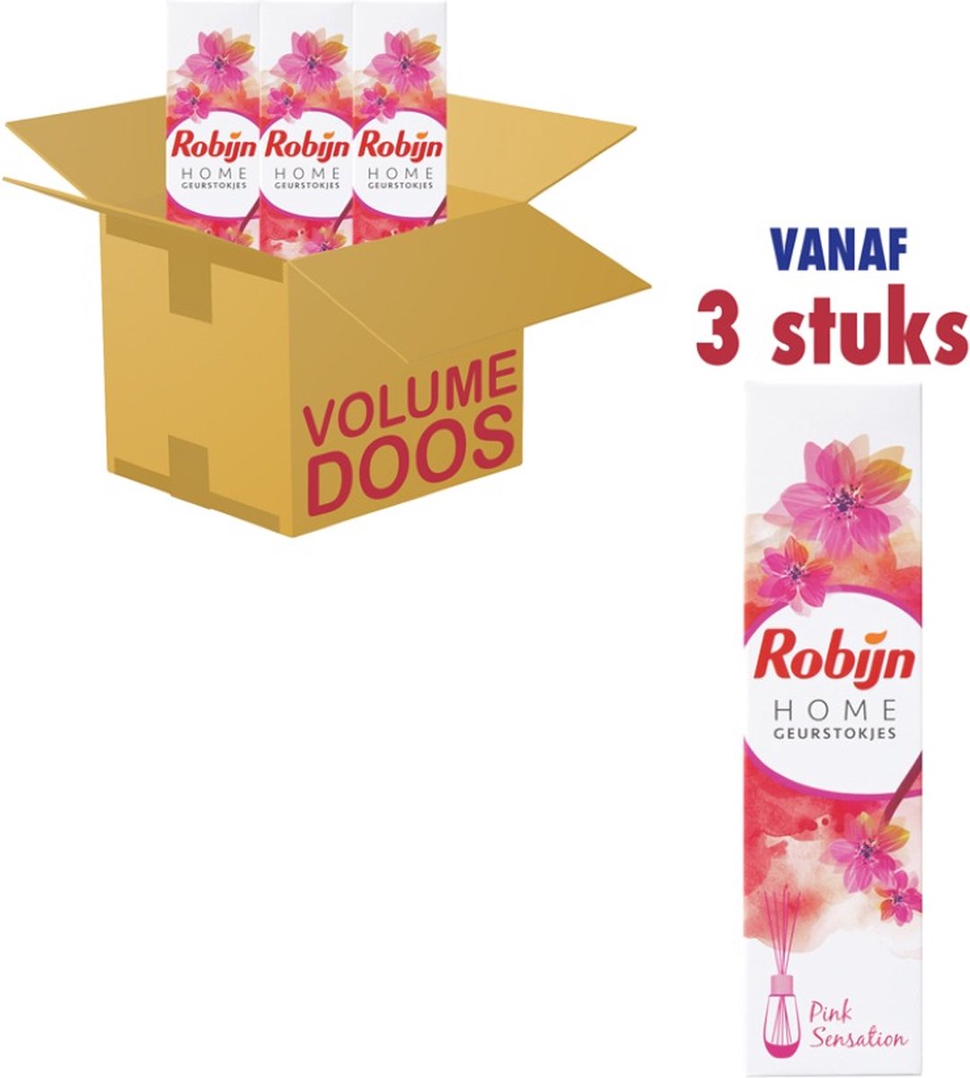 Robijn Home Geurstokjes Pink Sensation (3 x 45ml)