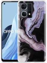 Oppo Reno7 Hoesje Liquid Marble - Designed by Cazy