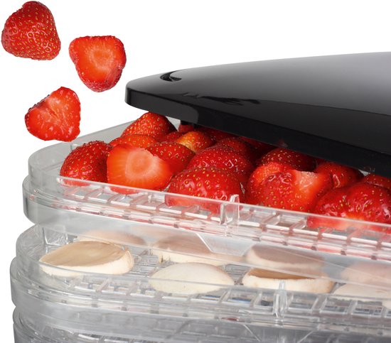 Princess 112380 Voedseldroger – 6 Lagen – Regelbare temperatuur - 40C tot 70C - Dehydrator - Droogoven - Fruitdroger - 350W
