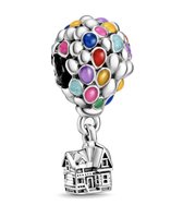 Fler® | 925 Sterling Zilver Bedels | Film Luchtballon | Zirkonia | Ballon bedel | Past op populaire bedel armbanden | armbandbedel | Bedels Charms Beads
