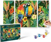 Schipper Schilderen op Nummer - Papegaaien in een regenwoud - Hobbypakket