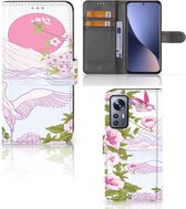Smartphone Hoesje Xiaomi 12 | 12X Book Style Case Bird Standing