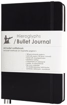 Hieroglyphs Bullet Journal - A5 notitieboek - 100 grams papier - Hardcover Notebook Dotted - Handleiding en Inspiratie - Nederlands - Zwart
