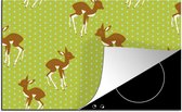 KitchenYeah® Inductie beschermer 91.2x52 cm - Patronen - Hert - Stippen - Kookplaataccessoires - Afdekplaat voor kookplaat - Inductiebeschermer - Inductiemat - Inductieplaat mat
