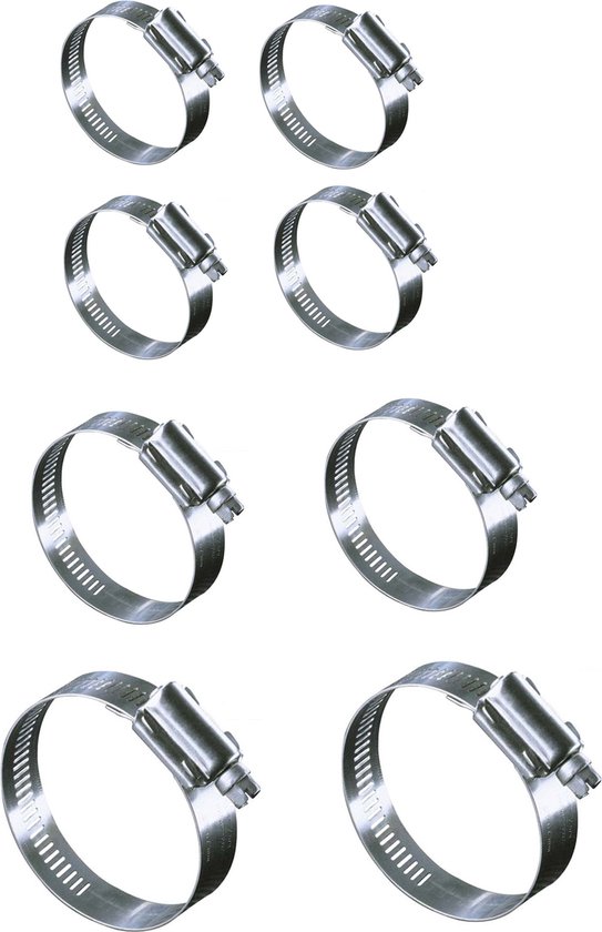 Jeu de colliers de serrage 8 pièces 11-38 mm (collier de serrage / collier  de serrage) | bol.com
