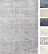 Modern Laagpolig Vloerkleed – 195 X 290 cm – Zilver – Premium Woonkamer Tapijt – Geschikt voor Vloerverwarming