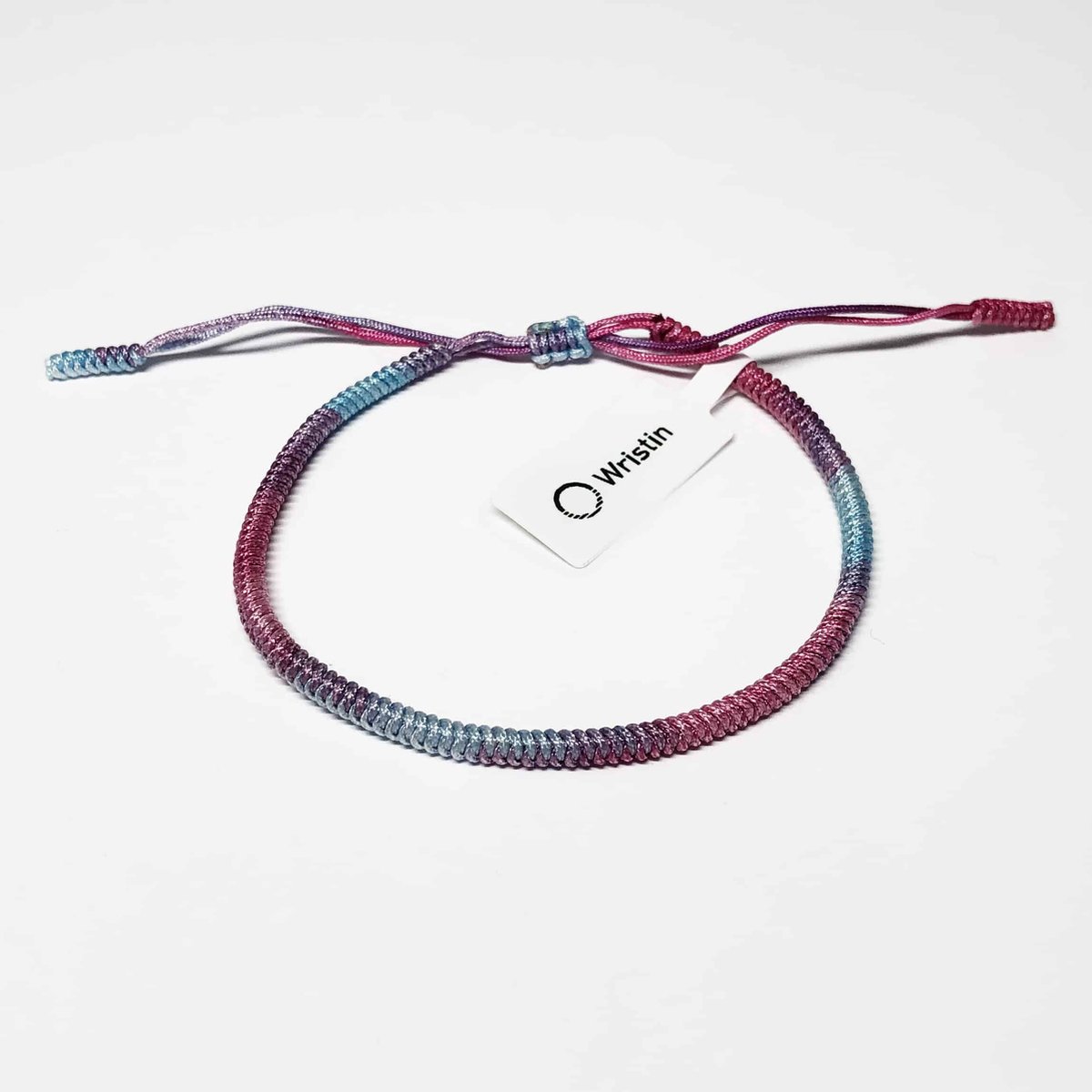 Wristin - Tibetaanse armband verloop roze/paars/blauw