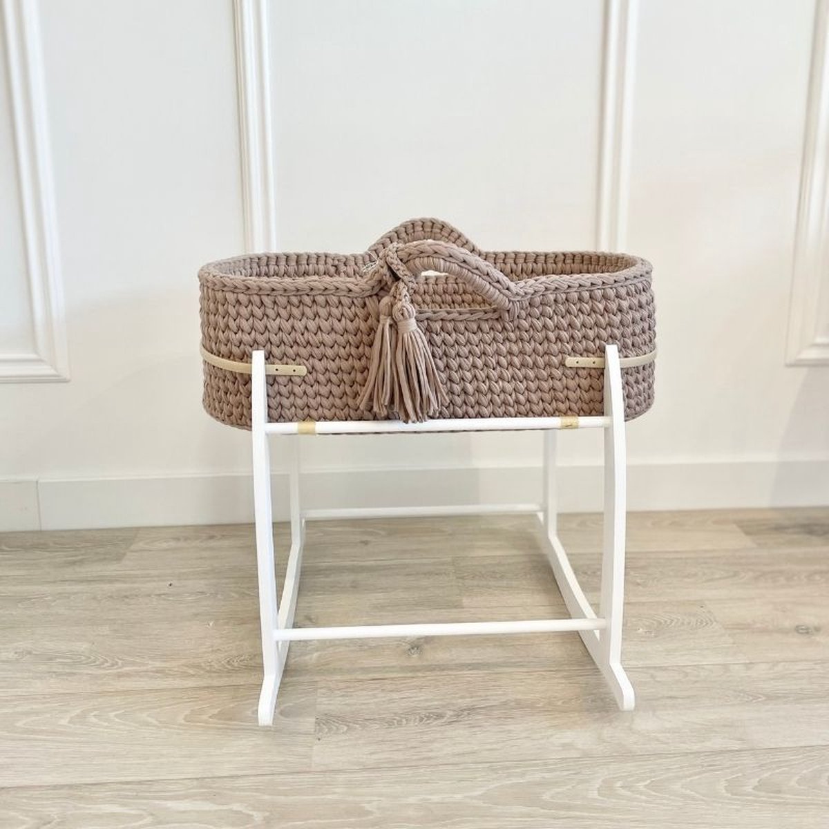 BabyRace mozesmand - Natural Earth - Handgemaakt - Incl. matrasje