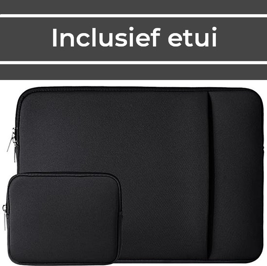 Resistent catalogus Bezighouden Laptop sleeve 13 inch + Etui (13.3 laptop hoes) zwart van ZEDAR® | bol.com