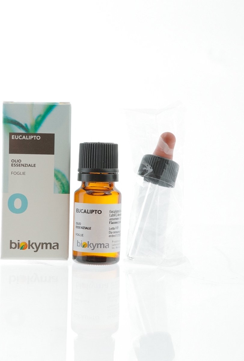 Goedkoopste Eucalyptus Bladeren Extra zuivere Essentiële Olie 100 natuurlijk 10 ml Biokyma - voor Aromatherapie, Verdamping, Massage en intern gebruik.