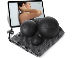 ULTIMATE RELIEF® - Bomb-Ball Black - Massage bal - Lacrosse bal - Massage roller voor Zelfmassage, Fascia training + Triggerpoint therapie
