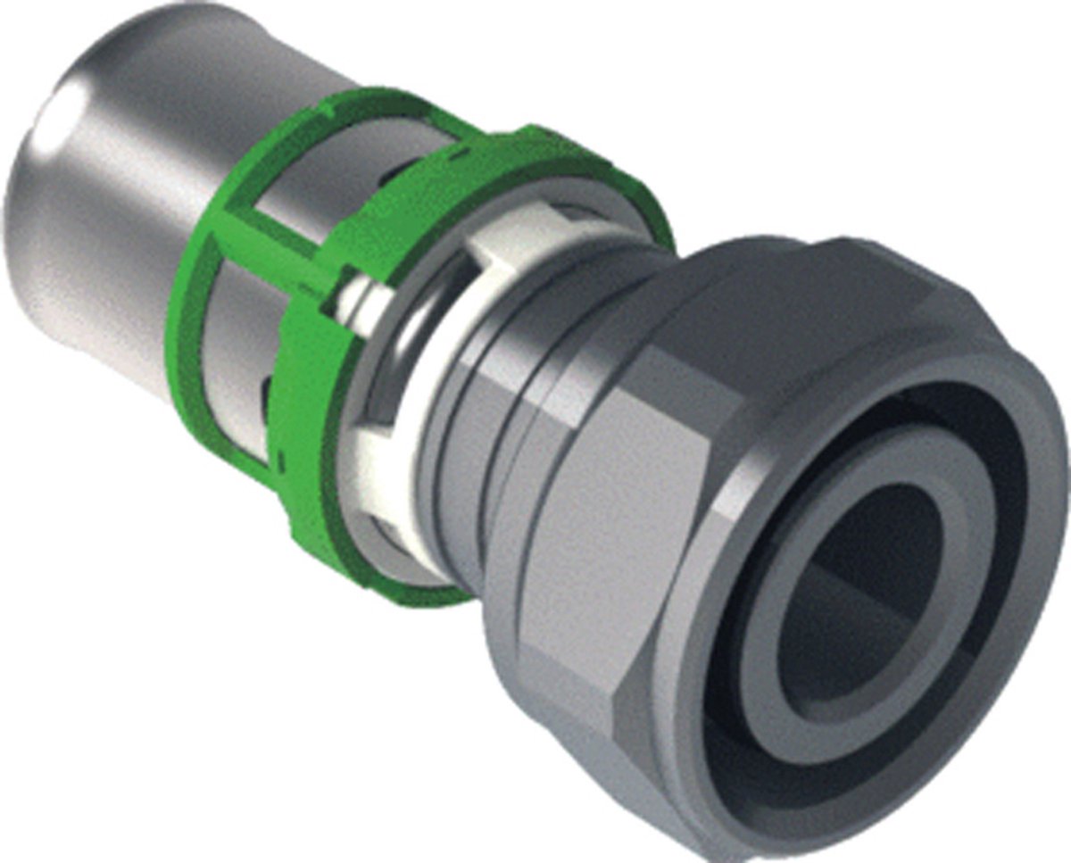 Comap SkinPress MultiSkin Messing Overgangskoppeling Pers x Gebogen Wartel Met O-Ring 16x2-M22