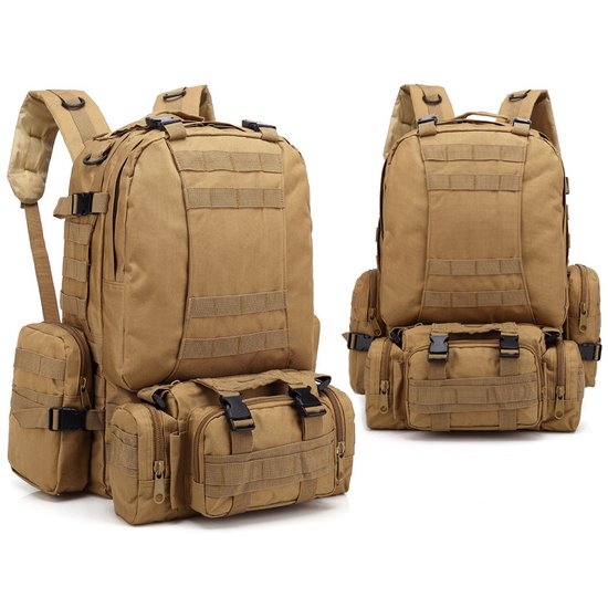 Tactische militaire plunjezak, canvas rugzak, grote capaciteit