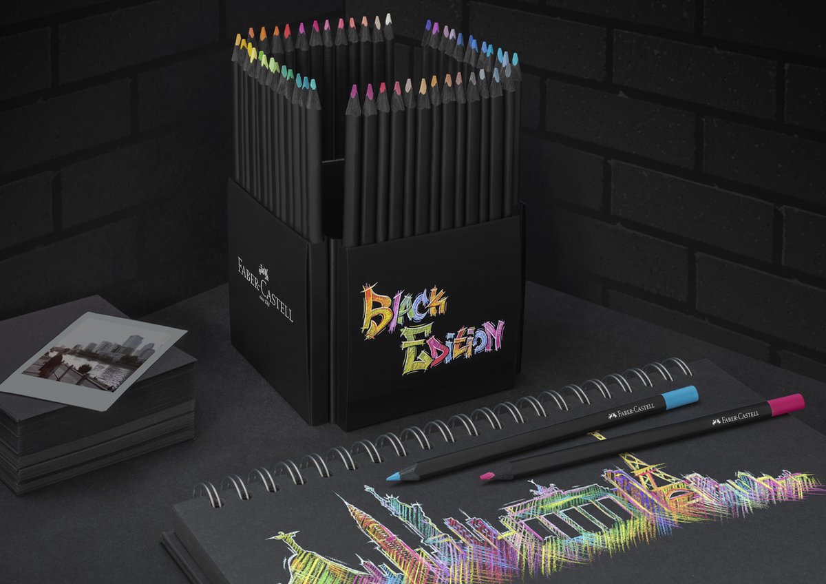Faber-Castell kleurpotloden - Black Edition - 50 stuks - FC-116450 — cadeau in Hobby - foto 2