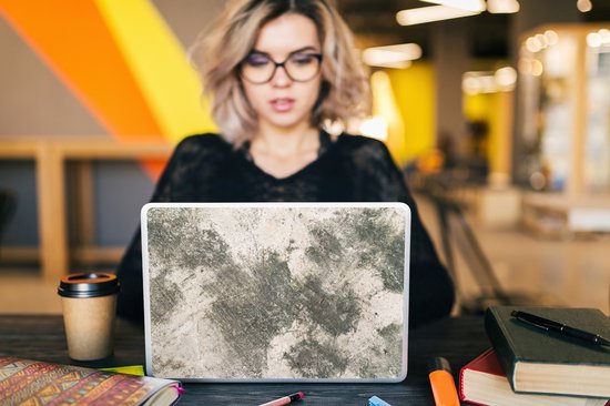 Sticker pour ordinateur portable - 12,3 pouces - Motif béton - Motif rouille - Vintage - Industriel - 30 x 22 cm - Autocollants pour ordinateur portable - Skin pour ordinateur portable - Housse