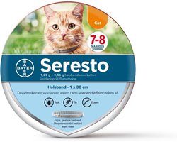 Seresto Teken- en Vlooienband - Anti tekenmiddel - Kat - 38 cm