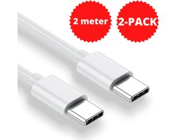 DutchOne USB C kabel 2 Meter 85W - USB C naar USB C - USB-C kabels - USB C kabel naar USB C - Oplaadkabel USB C - USBC kabel - Universeel - 2-PACK
