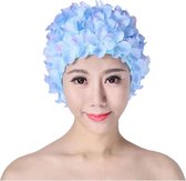 clins d'oeil | Bonnet de bain fleur bleue | Accessoire de Douche , couvre-cheveux, bonnet de douche, natation