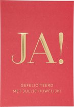 Depesche - Wenskaart "Gewoon Mooi" met de tekst "JA! - Gefeliciteerd met jullie huwelijk!" - mot. 033