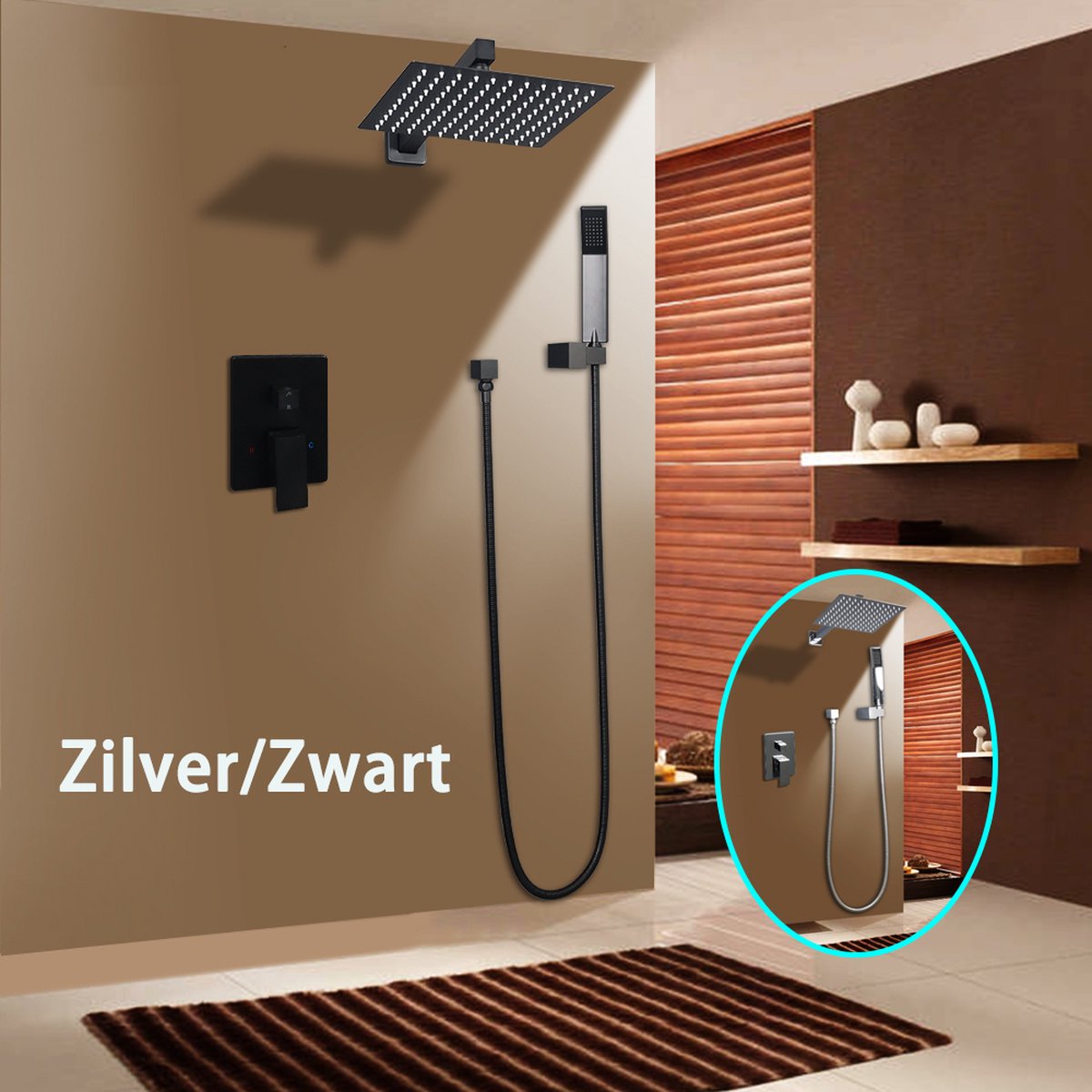 Douchekranen Set Regenwaterval Douchesysteem