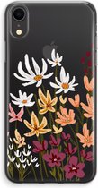 Case Company® - Hoesje geschikt voor iPhone XR hoesje - Painted wildflowers - Soft Cover Telefoonhoesje - Bescherming aan alle Kanten en Schermrand