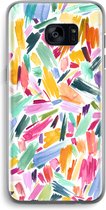 Case Company® - Hoesje geschikt voor Samsung Galaxy S7 Edge hoesje - Watercolor Brushstrokes - Soft Cover Telefoonhoesje - Bescherming aan alle Kanten en Schermrand