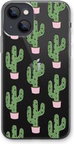 Case Company® - Hoesje geschikt voor iPhone 13 mini hoesje - Cactus Lover - Soft Cover Telefoonhoesje - Bescherming aan alle Kanten en Schermrand