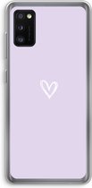 Case Company® - Hoesje geschikt voor Samsung Galaxy A41 hoesje - Klein hartje paars - Soft Cover Telefoonhoesje - Bescherming aan alle Kanten en Schermrand