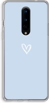 Case Company® - Hoesje geschikt voor OnePlus 8 hoesje - Klein Hart Blauw - Soft Cover Telefoonhoesje - Bescherming aan alle Kanten en Schermrand