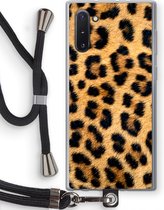 Case Company® - Coque Samsung Galaxy Note 10 avec cordon - Léopard - Protection de téléphone avec cordon Zwart - Protection sur tous les côtés et sur les bords de l'écran