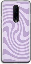 Case Company® - Hoesje geschikt voor OnePlus 7 Pro hoesje - Swirl Paars - Soft Cover Telefoonhoesje - Bescherming aan alle Kanten en Schermrand
